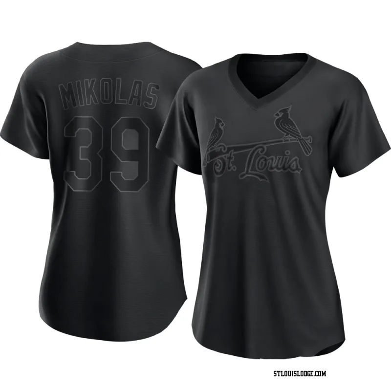 Women's St. Louis Cardinals Miles Mikolas Authentic Black Pitch Fashion Jersey