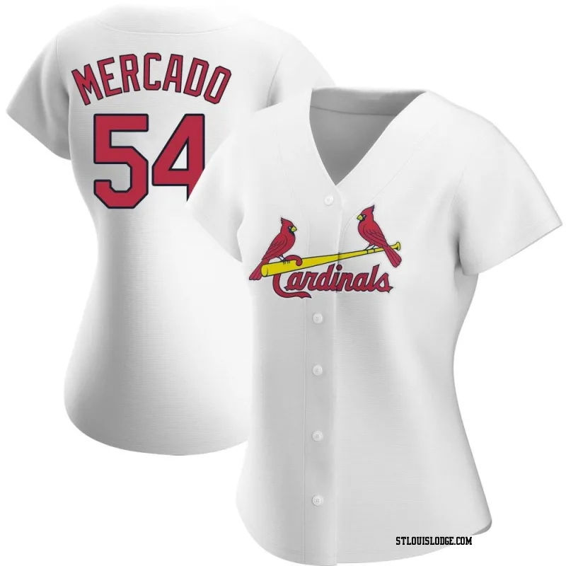 Women's St. Louis Cardinals Oscar Mercado Authentic White Home Jersey