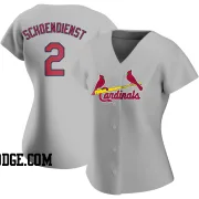 Women's St. Louis Cardinals Red Schoendienst Authentic Gray Road Jersey