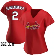 Women's St. Louis Cardinals Red Schoendienst Authentic Red Alternate Jersey