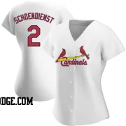 Women's St. Louis Cardinals Red Schoendienst Authentic White Home Jersey