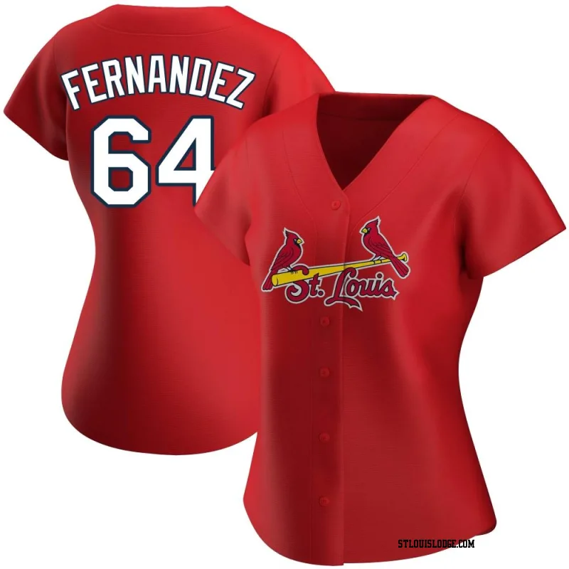 Women's St. Louis Cardinals Ryan Fernandez Authentic Red Alternate Jersey