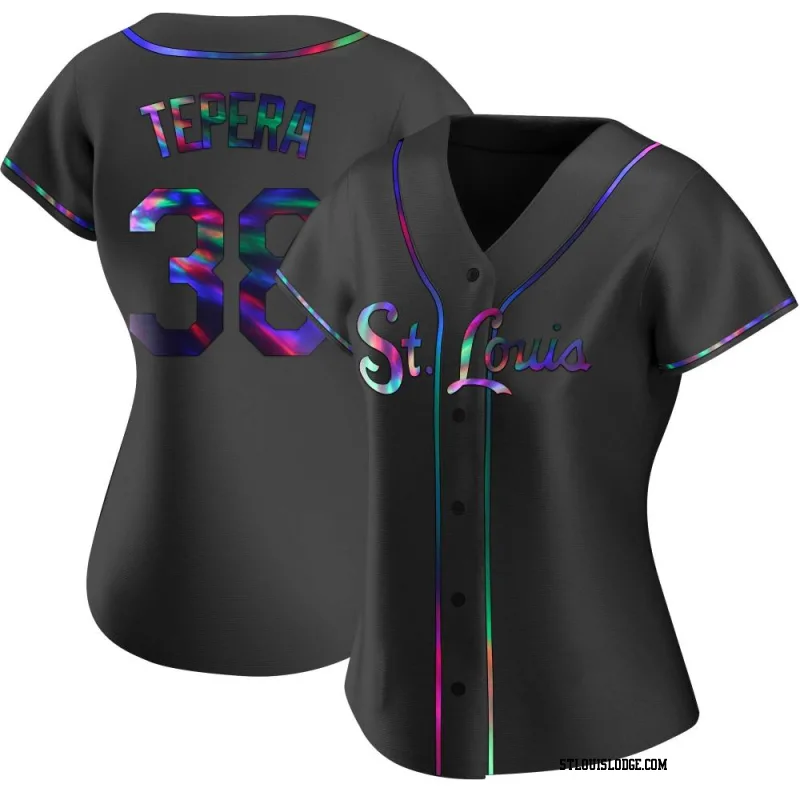 Women's St. Louis Cardinals Ryan Tepera Replica Black Holographic Alternate Jersey