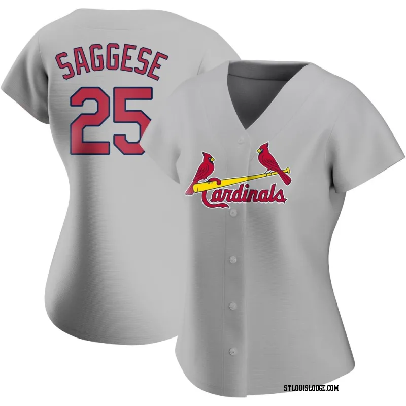 Women's St. Louis Cardinals Thomas Saggese Authentic Gray Road Jersey