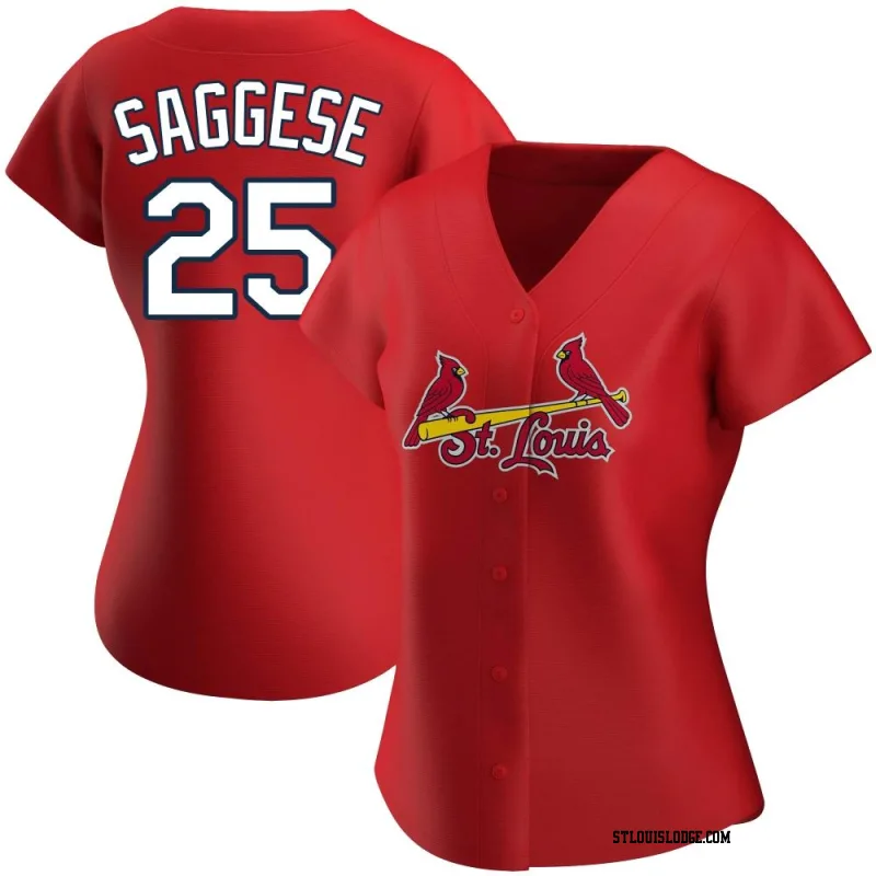 Women's St. Louis Cardinals Thomas Saggese Authentic Red Alternate Jersey