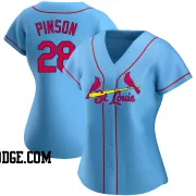 Women's St. Louis Cardinals Vada Pinson Authentic Light Blue Alternate Jersey