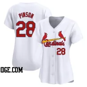 Women's St. Louis Cardinals Vada Pinson Limited White Home Jersey