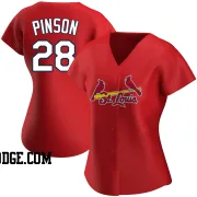 Women's St. Louis Cardinals Vada Pinson Replica Red Alternate Jersey