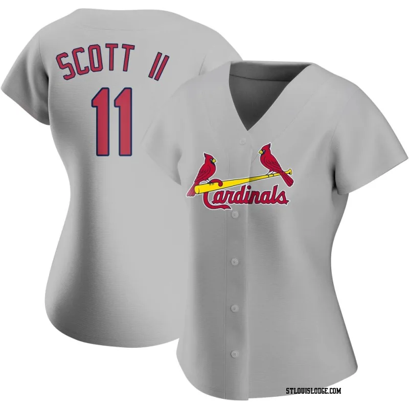 Women's St. Louis Cardinals Victor Scott II Replica Gray Road Jersey