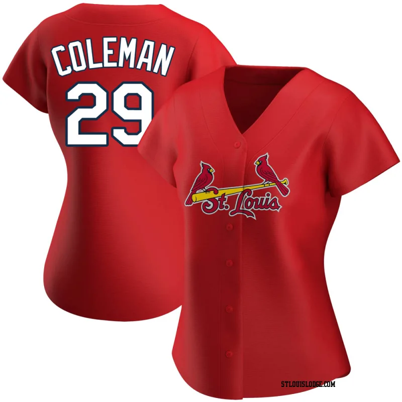 Women's St. Louis Cardinals Vince Coleman Authentic Red Alternate Jersey