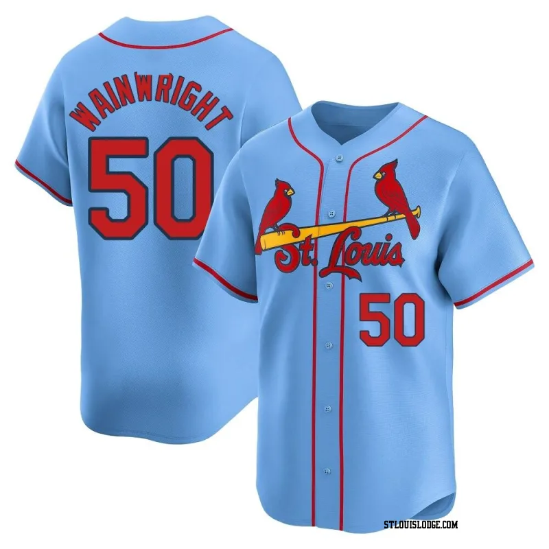 Youth St. Louis Cardinals Adam Wainwright Limited Light Blue Alternate Jersey