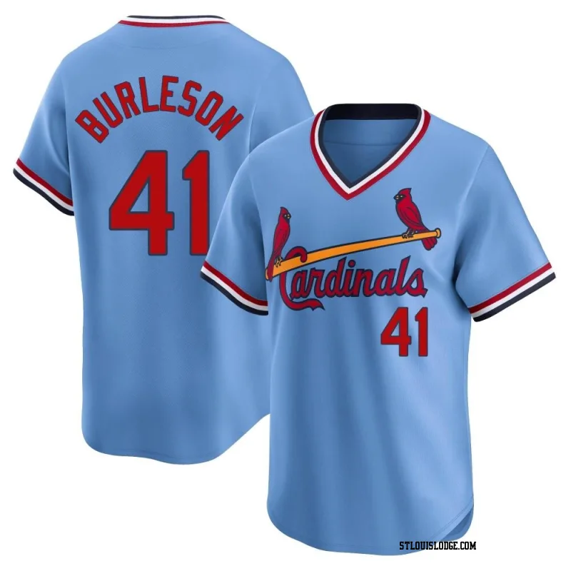 Youth St. Louis Cardinals Alec Burleson Limited Light Blue Cooperstown Collection Jersey