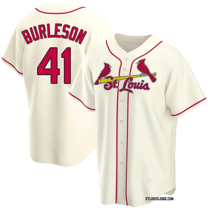 Youth St. Louis Cardinals Alec Burleson Replica Cream Alternate Jersey