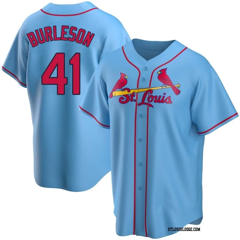 Youth St. Louis Cardinals Alec Burleson Replica Light Blue Alternate Jersey