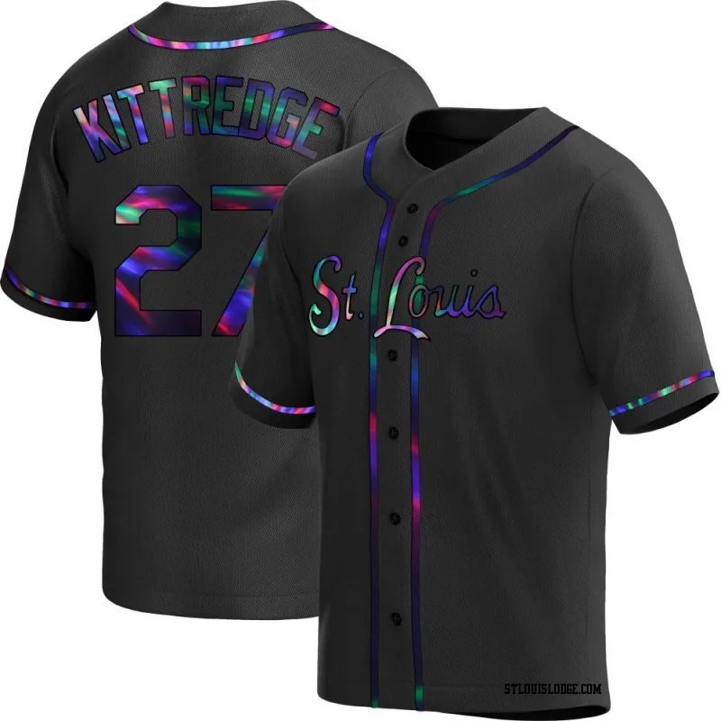 Youth St. Louis Cardinals Andrew Kittredge Replica Black Holographic Alternate Jersey