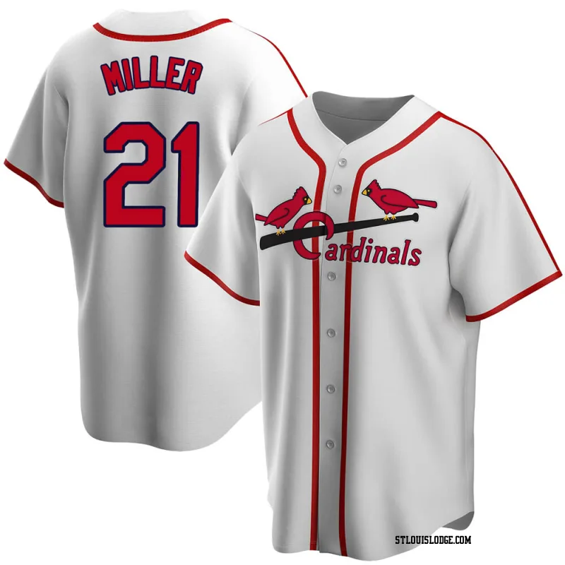 Youth St. Louis Cardinals Andrew Miller White Home Cooperstown Collection Jersey