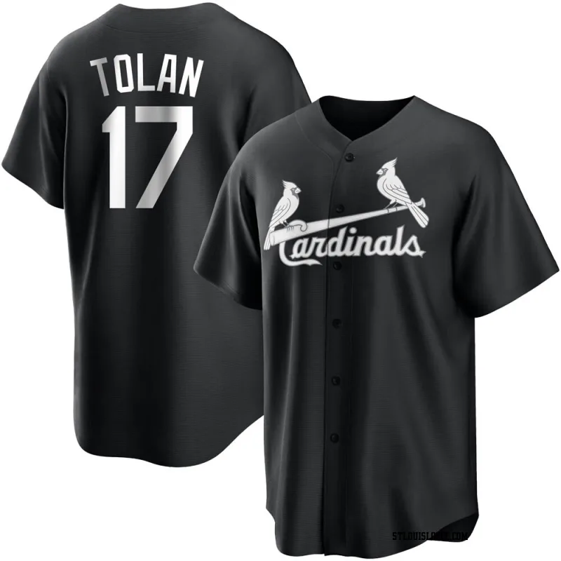 Youth St. Louis Cardinals Bobby Tolan Replica Black/White Jersey