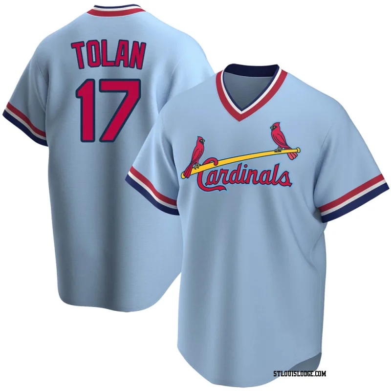 Youth St. Louis Cardinals Bobby Tolan Replica Light Blue Road Cooperstown Collection Jersey