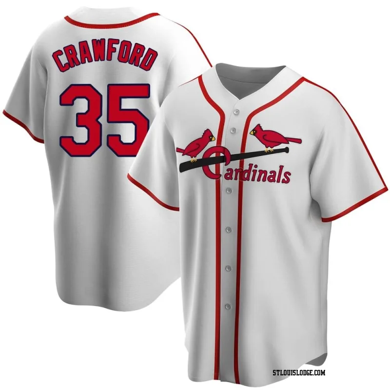 Youth St. Louis Cardinals Brandon Crawford White Home Cooperstown Collection Jersey