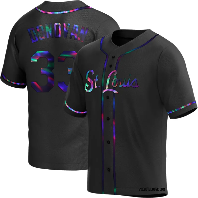 Youth St. Louis Cardinals Brendan Donovan Replica Black Holographic Alternate Jersey