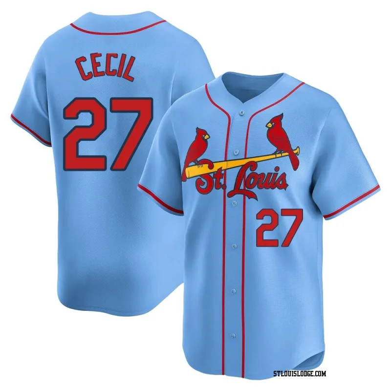 Youth St. Louis Cardinals Brett Cecil Limited Light Blue Alternate Jersey