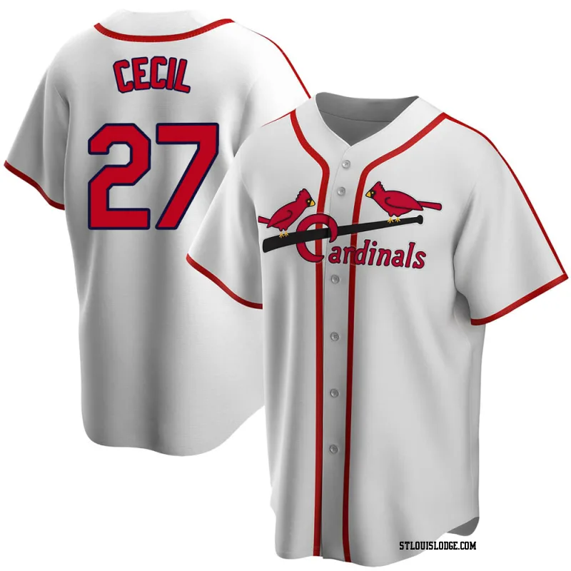 Youth St. Louis Cardinals Brett Cecil White Home Cooperstown Collection Jersey