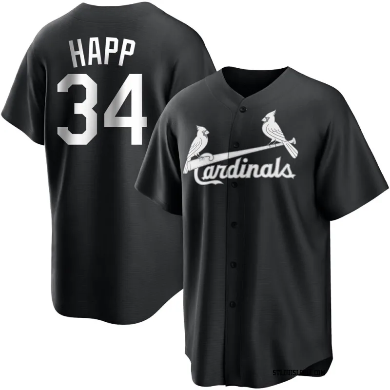 Youth St. Louis Cardinals J.A. Happ Replica Black/White Jersey