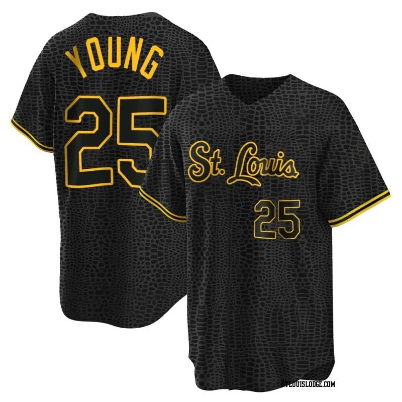 Youth St. Louis Cardinals Jared Young Replica Black Snake Skin City Jersey