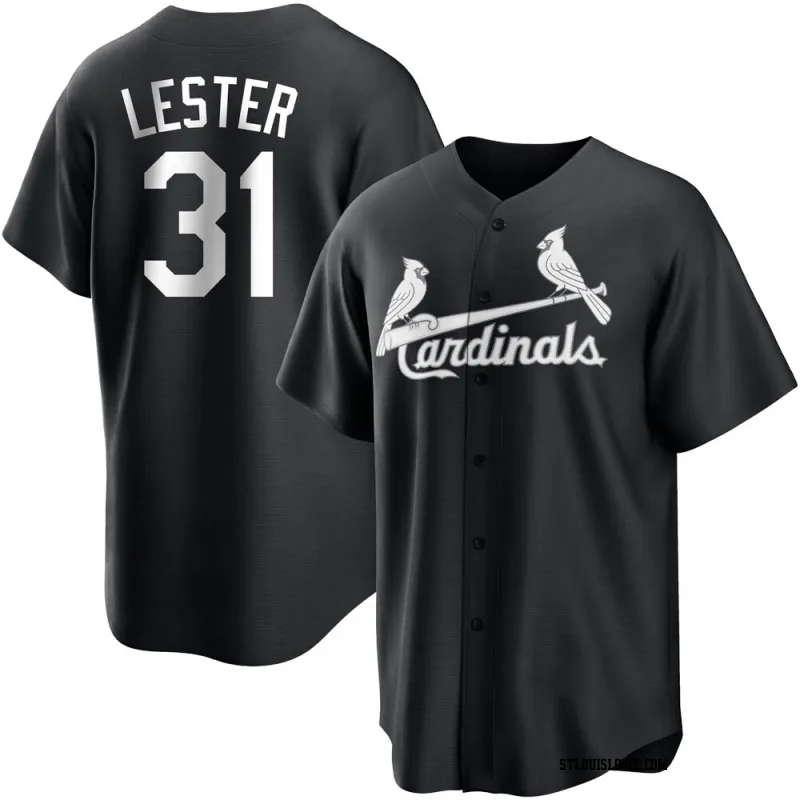 Youth St. Louis Cardinals Jon Lester Replica Black/White Jersey