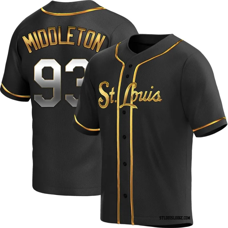 Youth St. Louis Cardinals Keynan Middleton Replica Black Golden Alternate Jersey