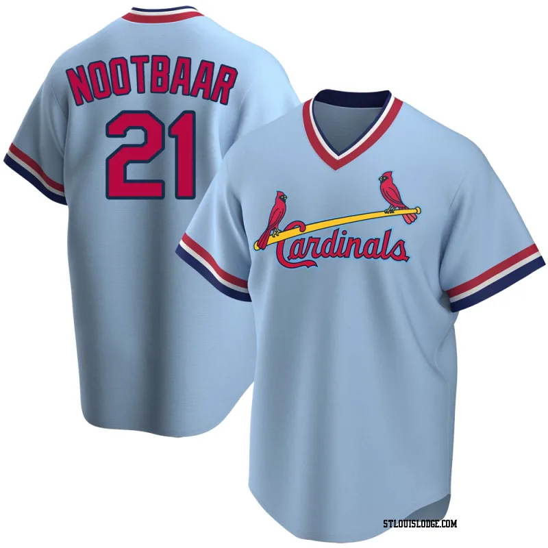 Youth St. Louis Cardinals Lars Nootbaar Replica Light Blue Road Cooperstown Collection Jersey