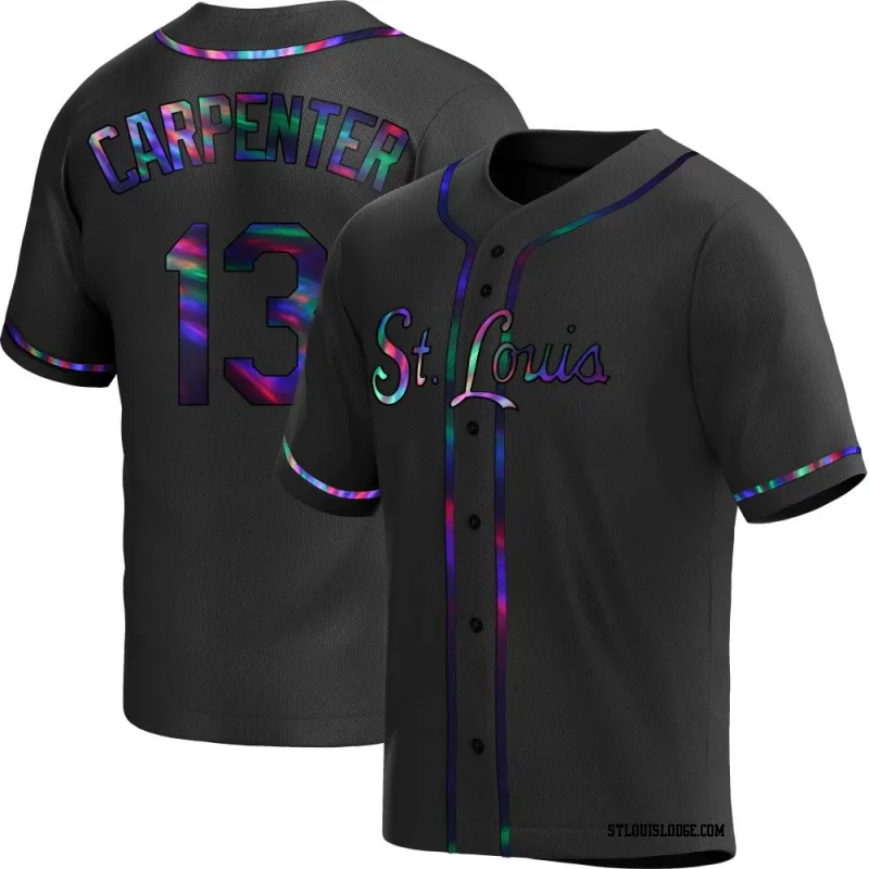 Youth St. Louis Cardinals Matt Carpenter Replica Black Holographic Alternate Jersey