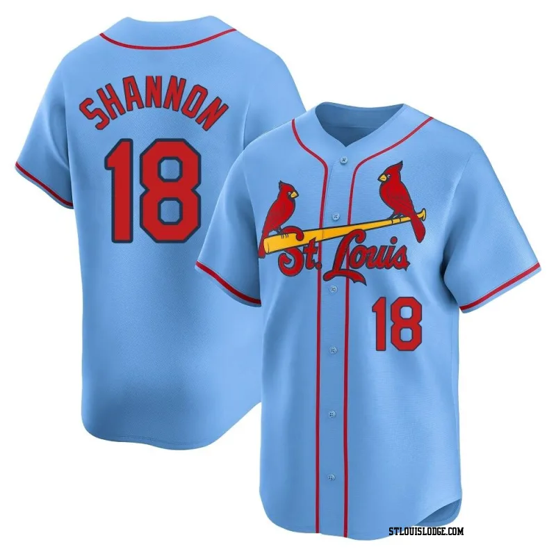 Youth St. Louis Cardinals Mike Shannon Limited Light Blue Alternate Jersey