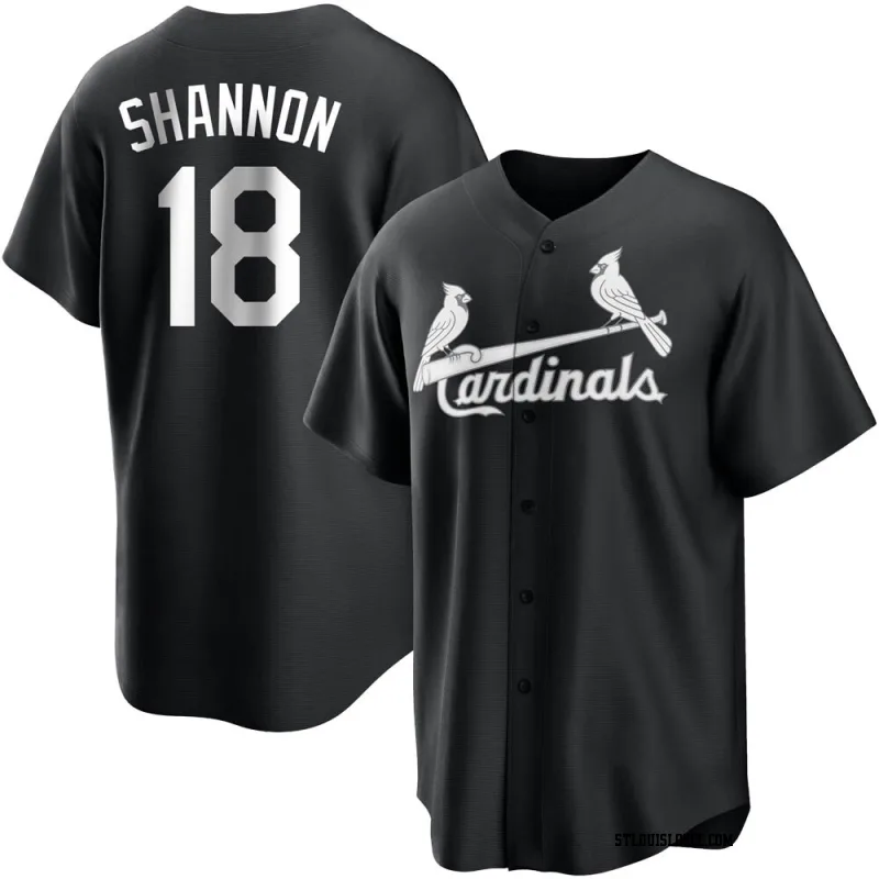 Youth St. Louis Cardinals Mike Shannon Replica Black/White Jersey