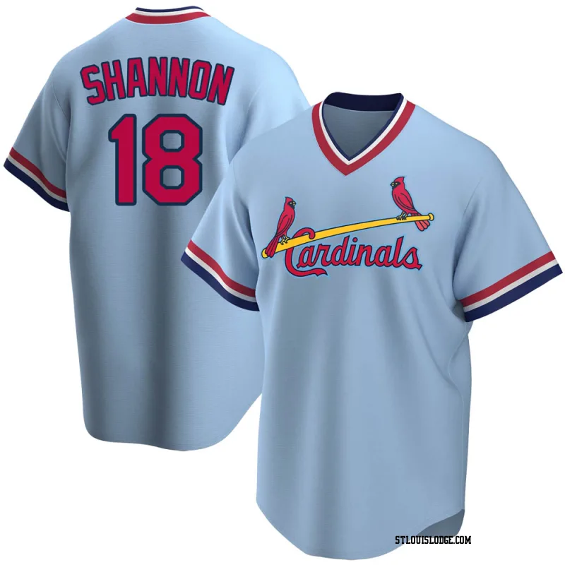 Youth St. Louis Cardinals Mike Shannon Replica Light Blue Road Cooperstown Collection Jersey