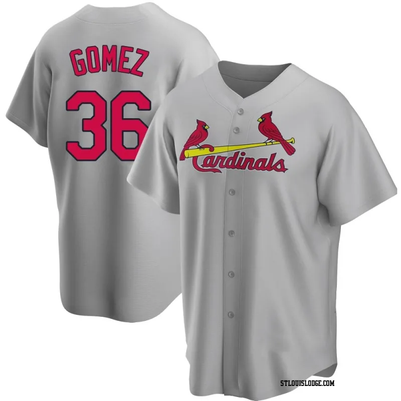 Youth St. Louis Cardinals Moises Gomez Replica Gray Road Jersey