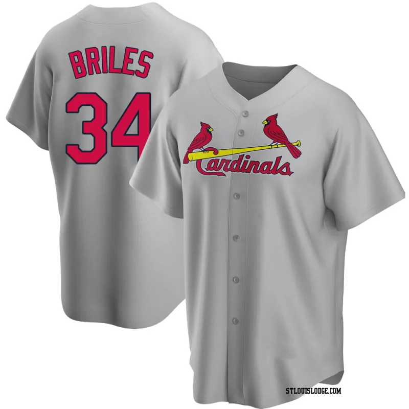 Youth St. Louis Cardinals Nelson Briles Replica Gray Road Jersey