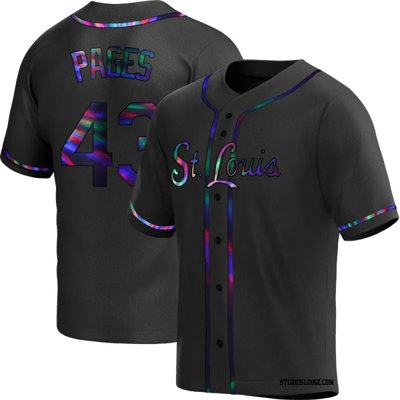 Youth St. Louis Cardinals Pedro Pages Replica Black Holographic Alternate Jersey