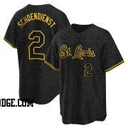 Youth St. Louis Cardinals Red Schoendienst Replica Black Snake Skin City Jersey