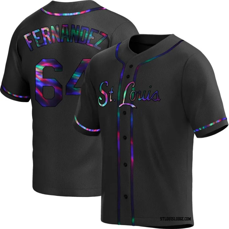 Youth St. Louis Cardinals Ryan Fernandez Replica Black Holographic Alternate Jersey