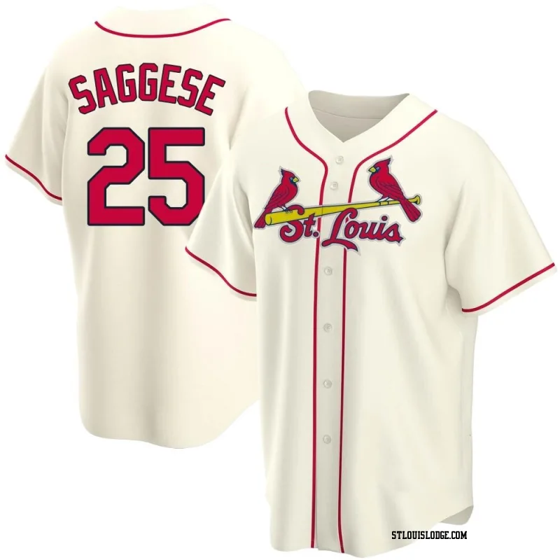 Youth St. Louis Cardinals Thomas Saggese Replica Cream Alternate Jersey