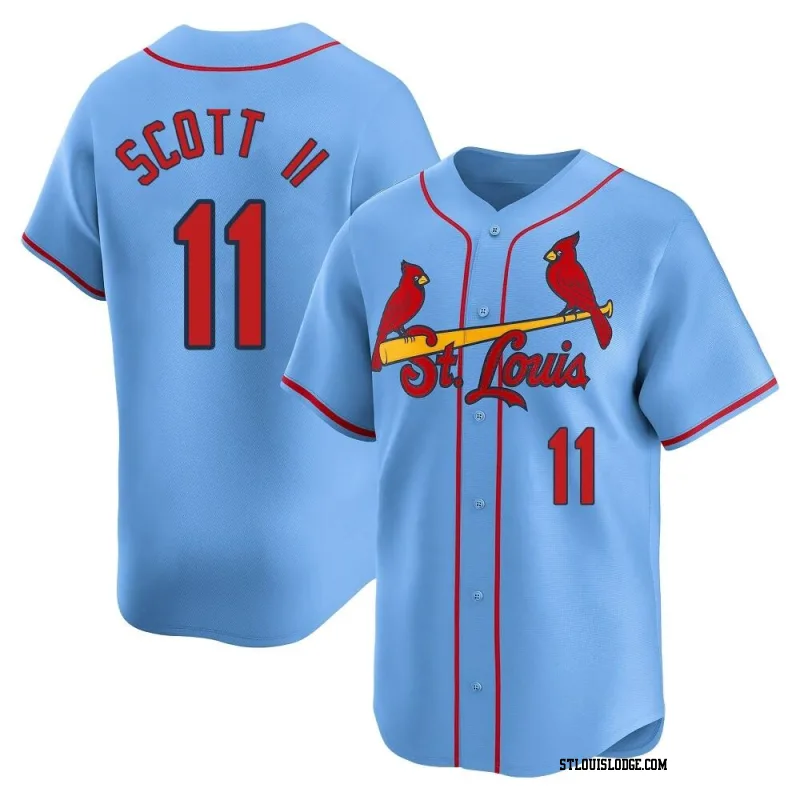 Youth St. Louis Cardinals Victor Scott II Limited Light Blue Alternate Jersey