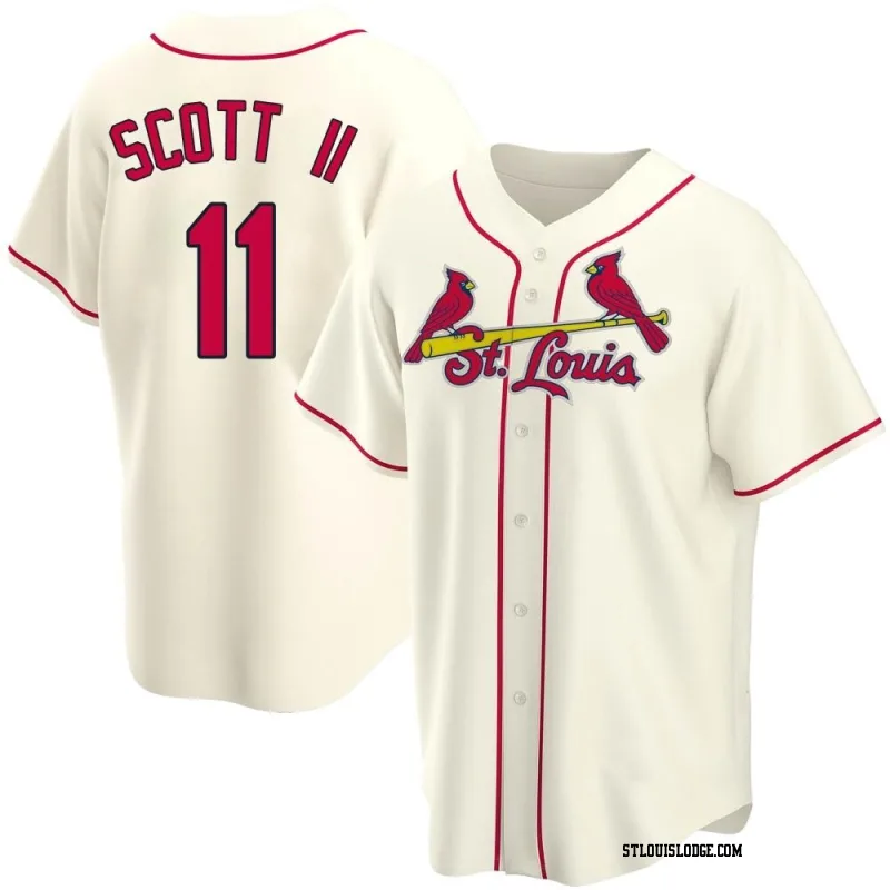 Youth St. Louis Cardinals Victor Scott II Replica Cream Alternate Jersey