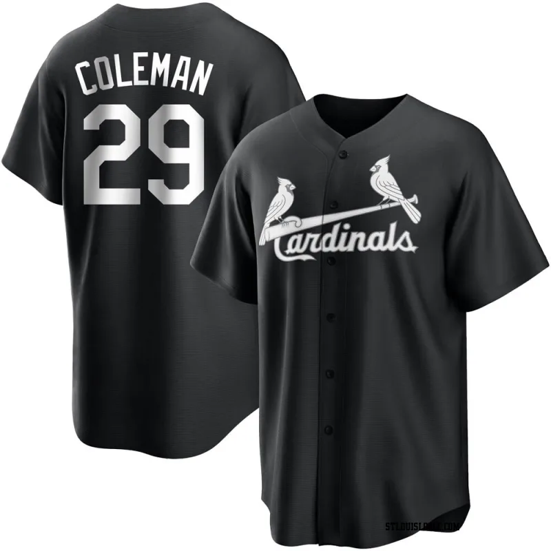 Youth St. Louis Cardinals Vince Coleman Replica Black/White Jersey